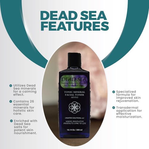 Dead Sea Face Toner for Women by Creatrix Solutions, 300 Ml- Dead Sea Mineral Facial Toner for Women- Fresh