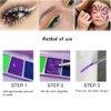 Yeweian 8 Colors Water Activated Eyeliner Palette Liquid Eyeliner Colorful Set Hydra Graphic Eyeliner Makeup Neon Face Paint Glow UV Black White Red Face Body Paint,Clown Makeup Kit (02)