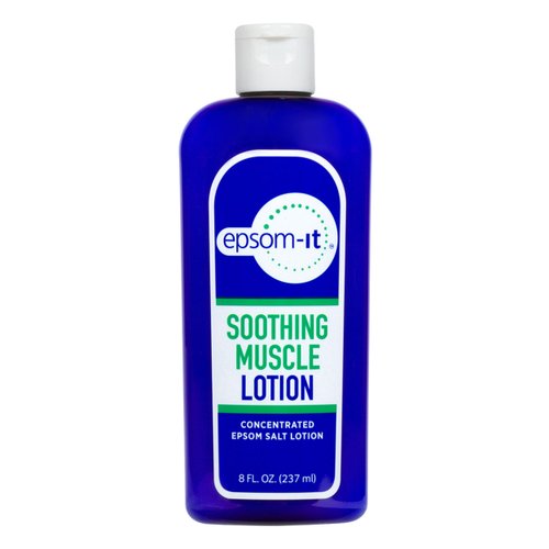 EPSOM-IT Soothing Muscle Lotion - Epsom Salt Magnesium Sulfate Cream with Arnica for Muscle Stiffness, Discomfort, Topical Magnesium Lotion, Leg Cramps, Restless Legs, Knee and Achy Feet, 8.0 oz.