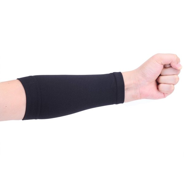 20LY 1 Pair Forearm Compression Sleeves for Men Women Tattoo Cover Up Sleeve Tattoo Aftercare Supplies (M, Black)