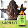 Jamaican Amber Organic Black Castor Oil - 60 ml / 2 fl oz - For Hair Strength, Hair Scalp, Body Massage Oil, and Eyebrows - Formulated to Prevent Hair Loss, for Women and Men with Biotin & Rosemary