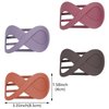 4 Pcs French Concord Flat Hair Clips, 3.35 Inch Curved Hair Claw Alligator Hair Clips Volume Strong Hold Banana Barrettes Hair Clamps Jaw Clips for Women (Matte)