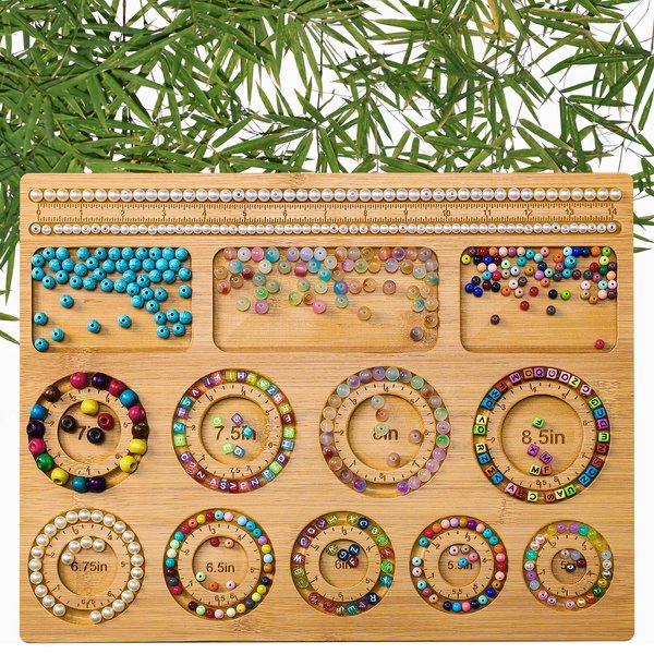 Chicatoso Beading Board for Jewelry Bracelet Making, Bamboo Bead Board for Jewelry Making, Bead Design Board, Beading Mat Trays for Bracelet and Other Jewelry Necklaces