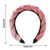 Hair bands for women's hair, Non-Slip Soft Solid Pink Thick Wide Solid Color Girls Hair Hoop Velvet Braided Headbands Cute Fashion Criss Cross Hair Band