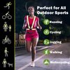 Reflective Vest 2 Pack, High Visibility Reflective Running Gear Safety Vest Straps for Men Women Kids for Night Running Walking Cycling (Green)