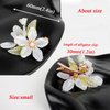 Elegant White Flower Hair Clips for Women Decorative Hair Barrettes with the Appearance of White Magnolia Flower Hair Barrettes Small for Prom and Wedding