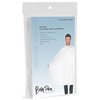 Betty Dain Lightweight Crinkle Nylon Hair Cutting/Styling Cape, Water Resistant, Ultra Lightweight Crinkle Antron Nylon, Repels Hair, Neck Snap Closure, Generous 54 x 60 Inch Size, White