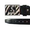 Hairdressing Tool Belt, (Zebra Pattern With Black Belt) MADE IN ITALY Genuine Leather Professional Barber & Salon Holster