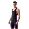 Matman Wrestling Singlet Men's Illinois Weightlifting Singlet Nylon Spandex (Purple, 4X-Small)