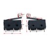 HiLetgo 10pcs Micro Limit Switch KW12-3 AC 250V 5A SPDT 1NO 1NC Micro Switch Normally Open Close Limit Switch with Roller Lever Arm Black