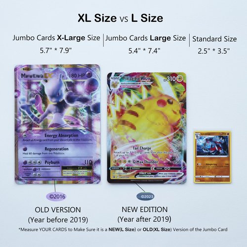 Rayvol Jumbo Card Sleeves Size XL:5.7 x 7.9 Inch - Card Sleeves for Oversized TCG Trading Cards (50pcs)