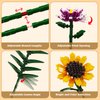 Flower Bouquet Building Set, Sunflower Botanical Collection Blocks Kit Compatible with Lego for Adults Women and Teens Girls 8+ Valentines Day Artificial Flower Decor (1161PCS)