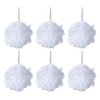 iboodi Bath Sponge Loofah Shower Pouf White Mesh Shower Puff Pack of 6 (35g/pcs)