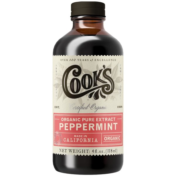 Cook's, Organic Peppermint Extract, Premium Peppermint Oil, Crafted in the USA, 4 oz