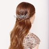 Yokawe Bridal Wedding Hair Pins Silver Rhinestone Bride Hairpin Crystal Hair Accessories for Women and Girls(2 PCS)