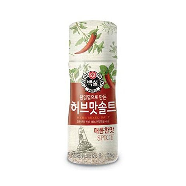 CJ Beksul Seasoning Herb Mixed Sea Salt 1.94oz (Spicy Herb Salt, 3 Pack)
