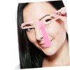 Generic Eyebrow Template, Eyebrow Shaping Kit,8 Styles Reusable Eyebrow Stencil with Handle and Strap, Brow Stencil for Shaping Fashionable Eyebrows,3 Minutes Makeup, New Upgrade., Pink