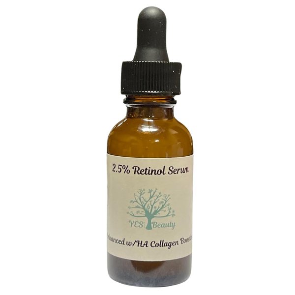 ​2.5% Retinol Anti-Aging Facial Serum w/Sodium Hyaluronate - HA - 1oz.
