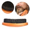 Wolfin Pro- Premium Curved 360 Wave Brush, 100% Natural Schima Superba Wood with Reinforced Pure Black Medium Boar Hair Bristle - Perfect for Wolfing, Creating 360 Layer Hair Waves, Cultivating Beards