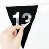 26Ft Silver Black 13th Birthday Party Decorations 13th Fabric Pennant Banner Garland Streamers for Girls Boys Official Teenager Omg Ur A Teenager Birthday Cheers to 13 Years Anniversary Supplies