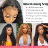 SuCoo 20 Inch Deep Wave Lace Front Wigs Human Hair Pre Plucked with Baby Hair Brazilian Curly Virgin Human Hair Glueless 13x4 HD Transparent Lace Frontal Wigs for Women 150 Density