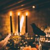 JHENG 10 Inch BlackTaper Candles, 14 Pack Tall Unscented Dripless with Cotton Wicks Perfect for Dinner, Party, Wedding or Farmhouse Decor, 7-8 Hour Burn Time- 7/8'' Base (Black)