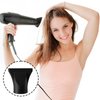 2PCS Professional Salon Hairdressing Tool Black Plastic Salon Replacement Hair Dryer Nozzle Replacement Blow Flat Hairdressing Salon Styling Tool ONLY for Outer Diameter 4.5cm