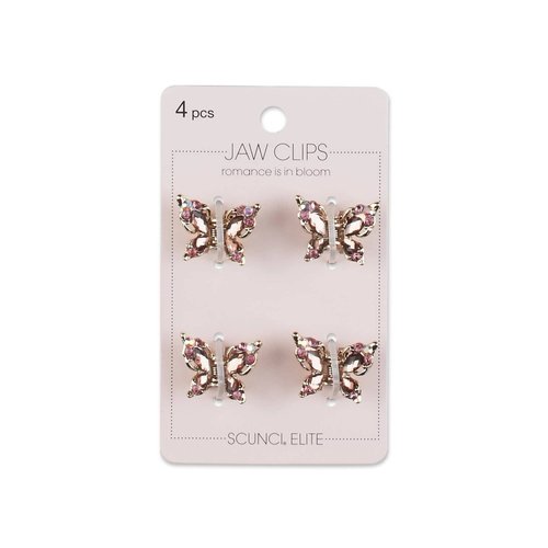 Scunci Elite Mini Butterfly Jaw Clip, 4-Pieces