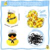 Shappy 24 Pcs Cruise Duck Bulk with Sunglasses Sets 2 x 1.9 x 2.4 Inch Mini Sailing Rubber Ducks Summer Cruise Ship Toy Squeaky Duck Bath Party Toy Duckies for Birthday Party Favors (Yellow)