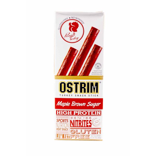 Ostrim Trky Mpl Brn Sug C Size 15z Ostrim Turkey Maple Brown Sugar Snack Stick Caddy