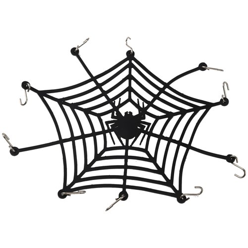 HIRCQOO 1/10 RC Simulation Rubber Luggage Net with Hooks RC Decorations Accessories Compatible with Traxxas TRX-4 Tamiya CC01 Axial SCX10 D90 Redcat HSP 90046 D110 1/10 RC Crawler Roof Rack (Black)