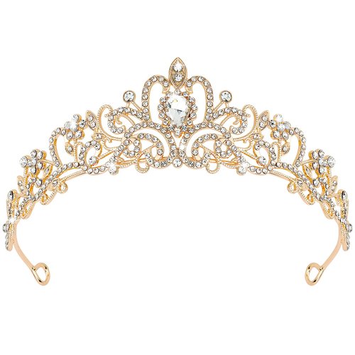 CIEHER Gold Tiara Crowns for Women Girls Princess Crown Tiaras for Women Tiaras for Girls Bridal Wedding Prom Quinceanera Birthday Crown Christmas Crown Gifts Hair Accessories for Women Girls