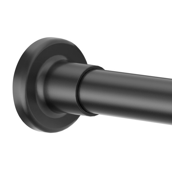 Shower Curtain Rod Adjustable 32"-55", No Drill Curtain Rod Black Tension Shower Curtain Rod Stainless Steel Rust Proof for RV Shower Rod, Shower Stall