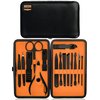 15-Piece Manicure Set for Women Men Nail Clippers Stainless Steel Manicure Kit (Orange)