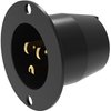 Journeyman-Pro 5278 15 Amp 120-125 Volt, NEMA 5-15 Flanged Inlet, Black Commercial Grade, 2 Pole-3 Wire, Straight Blade Plug Charger Receptacle