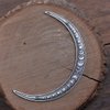 LANGHONG 2PCS Moon Crescent Hairpin For Women Retro Moon Hair Stick Forks Knot Hair Styling Pins (ZNAS)
