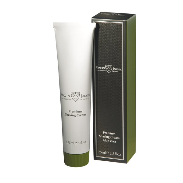 Edwin Jagger 99.9% Natural Premium Shaving Cream, 75ml Tube - Aloe Vera,2.5-ounce