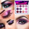MEICOLY Glitter Eyeshadow Palette,Purple Pink Pressed Shimmer Pigmented Mineral Ultra Makeup Palette Matte Mermaid Shiny Eye Shadow Powder Long Lasting,12 Colors