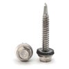#10 Stainless Steel Hex Head Roofing Screws with Sealing Washer Self Drilling Stainless Steel Roofing Screws #10 x 2 inch Qty 100