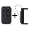 XIHADA Universal Garage Door Remote with Clip Universal Garage Door Opener Remote Universal Gate Remote Control Homelink Remote with Clip (Black with Grey)