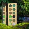 DE'LANCI Multichrome Green Eyeshadow Palette,12 Colors Glitter Olive Green Makeup Pallet, Matte Shimmer Light Dark Emerald Green Brown Eye Shadow for Hazel Eyes, Bright Sparkly Black Silver Shades