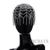 Fdesigner Rhinestone Headpieces Cap Vintage Crystal Head Chain Wedding Flapper Hair Jewelry Great Gatsby Cleopatra Women Hair Accessoris for Party Prom Festival (Silver-Charm)