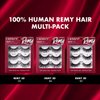 i-ENVY False Lashes, Remy 3D Lashes Value Pack 100% Human Hair Natural Fluffy Wispy Invisible Band Seamless Look Reusable Eyelashes (05)
