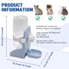 LLSPET Rabbit Water Bottle Suspension Water Dispenser for Mini Pet Bunny Guinea Pig Chinchilla, 500ml Automatic Water Bottle by Gravity Flow Supply, Prevent Overflow, BPA Free (Blue)