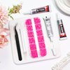 Towenm B7000 Clear Glue with 4000PCS Hot Pink AB Rhinestones for Crafts Clothing Fabric Shoes, Glue Fix Flatback Gems for Nails Face Jewelry, Mixed 5 Sizes 2mm 3mm 4mm 5mm 6mm Diamond Bejeweled Kit