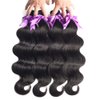 Beauhair Body Wave Human Hair Bundles 100% Unprocessed Brazilian Body Wave Virgin Human Hair 4 Bundles Human Hair Extensions Natural Black Color(10 12 14 16)