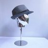 21 Inch Adjustable Mannequin Head Wig Making Head Metal Head Wig Hat Glasses Display with Detachable Stand Vintage Style Holder (Silver)
