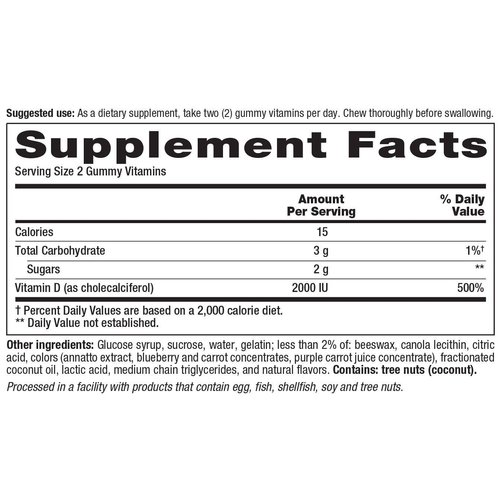 Vitafusion Vitamin D 2000 IU Adult Gummies, 275 Count