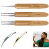 5 Pcs Dreadlocks Tool Set Includes 3 Pcs Dreadlocks Crochet 1 Hook 2 Hooks 3 Hooks Hair Weaving Needle Crochet, 2 Pcs Crochet Hair Tools Interlocking Dreadlock Needle Accessories for Braid Craft