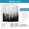 ORTIGIA Misty Forest Shower Curtains,Nature and Woodland Shower Curtain,Fantasy Fog Magic Winter Tree Bath Curtain for Bathroom,Waterproof Polyester Fabric 72" Wx72 L-with Hooks